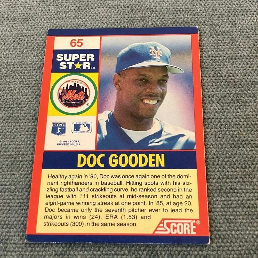 1991 Score New York Mets Baseball Card Trading Card